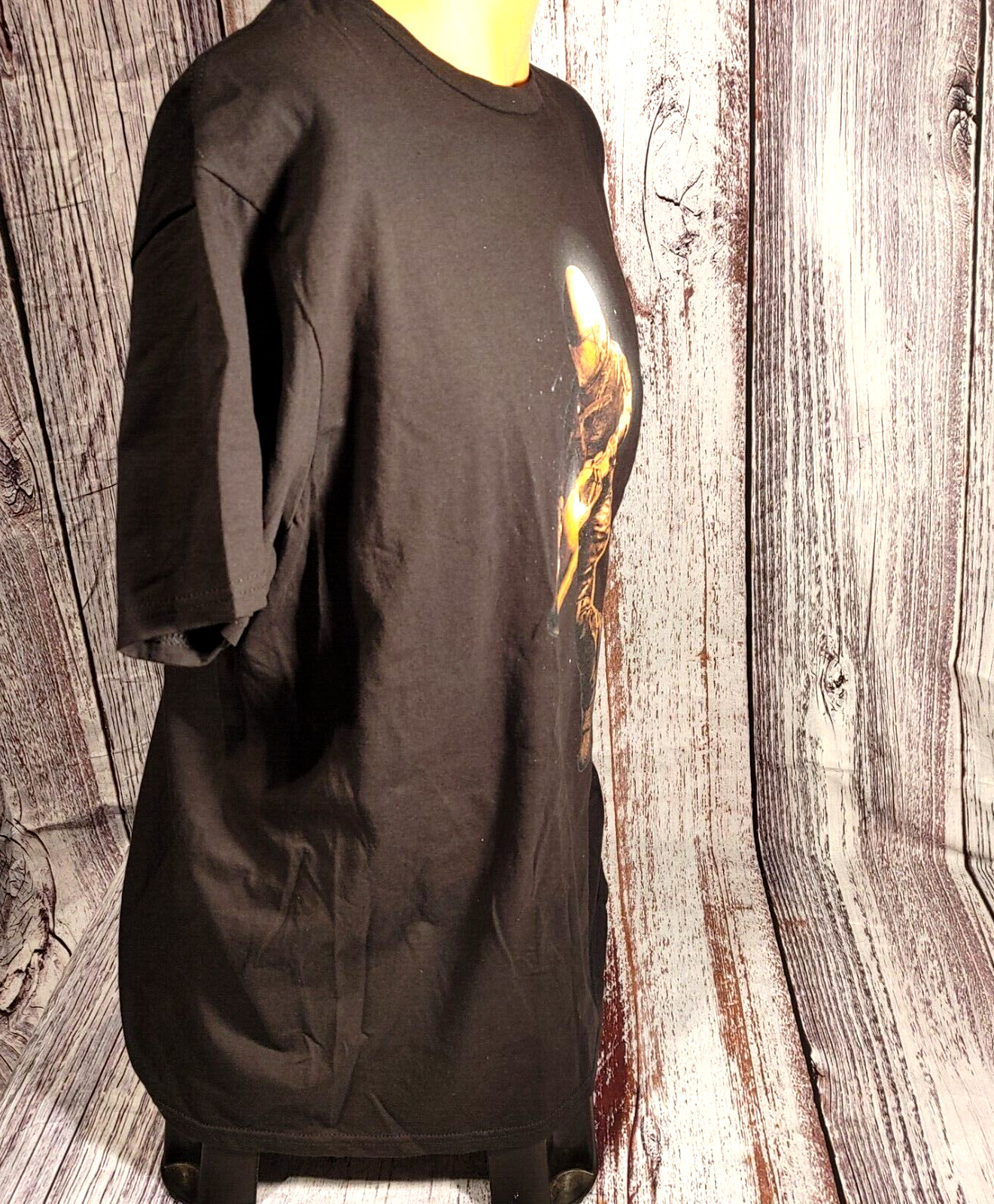 Delta soft, SiFi fantasy, astronaut in outer space. large T-shirt, 100% cotton. gallery