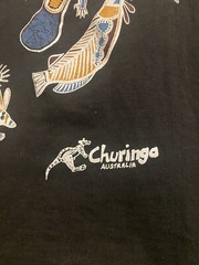 Vintage Churinga Australia Art Nature T Shirt Sz 2XL Fits XL (23in W x 29in L)
