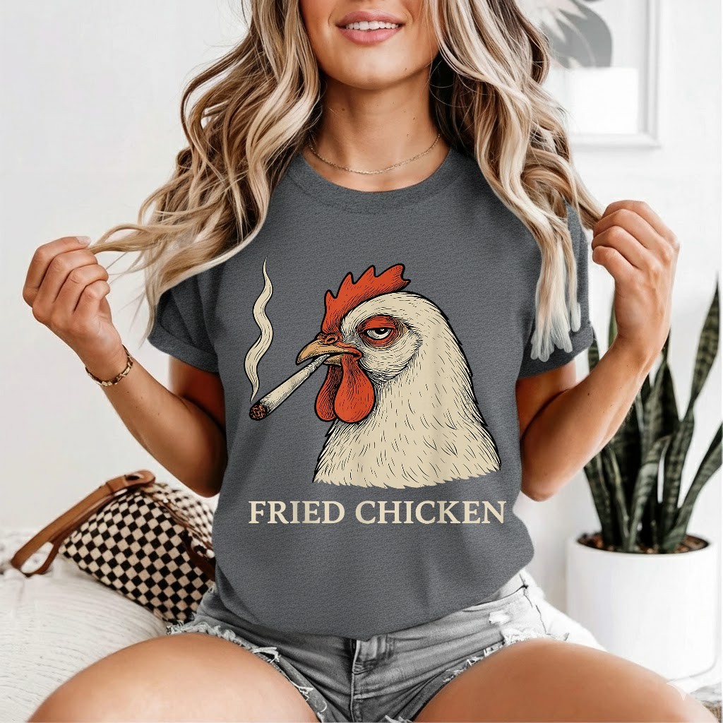 Fried Chicken Smoking Joint Funny T-Shirt gallery