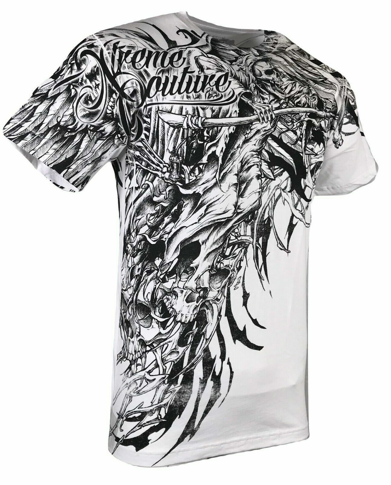 XTREME COUTURE by AFFLICTION Men's T-Shirt SORROW Skull Biker MMA S-5X gallery