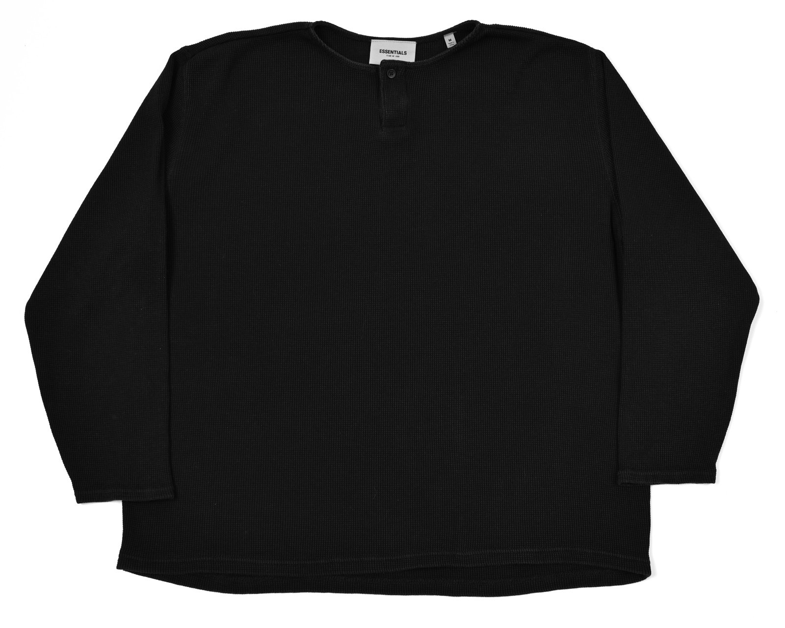 Fear of God Essentials Thermal Henley Men's M Waffle Knit Basic Shirt Pullover gallery