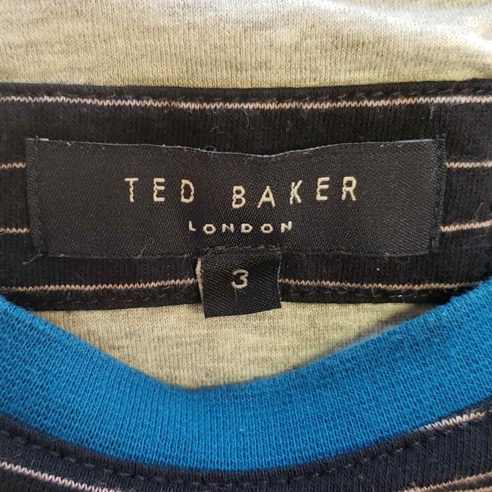 Ted Baker London Dayout Striped Crew Neck Short Sleeve T Shirt Men's Medium gallery