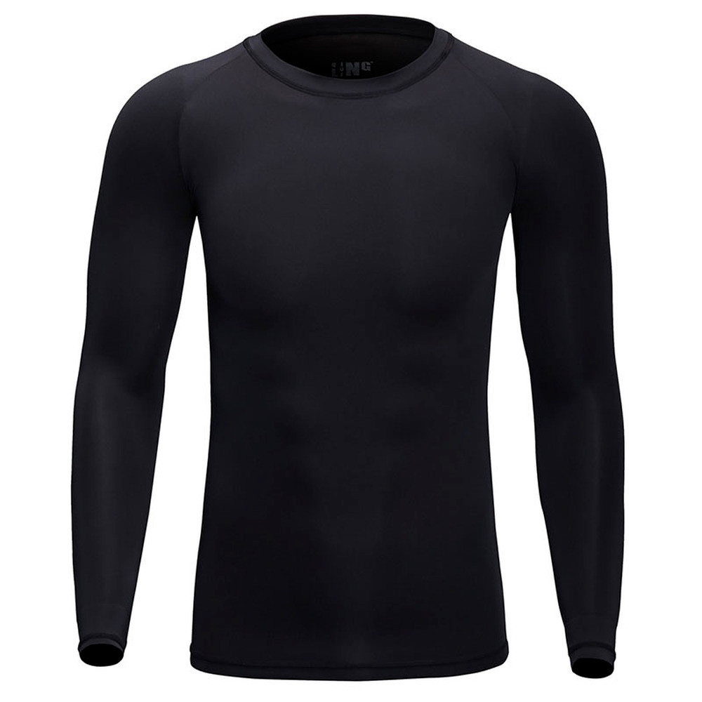 Compression Shirt Base-Layer Running Top Men’s O-neck Long-Sleeve Undershirts US