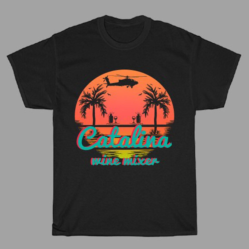 Catalina Wine Mixer Movie Men’s Black T-Shirt Size S to 3XL