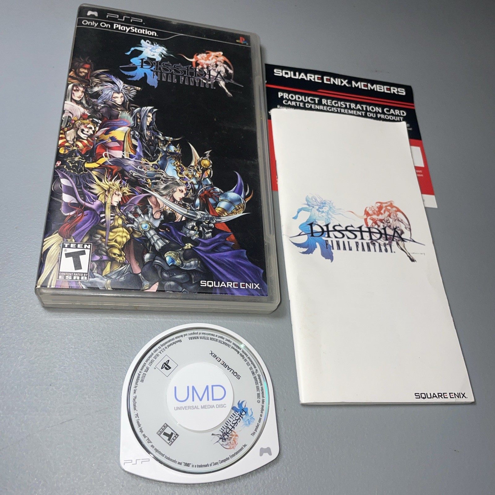 Dissidia Final Fantasy PSP Complete CIB Sony PlayStation Case Disc Manual Good