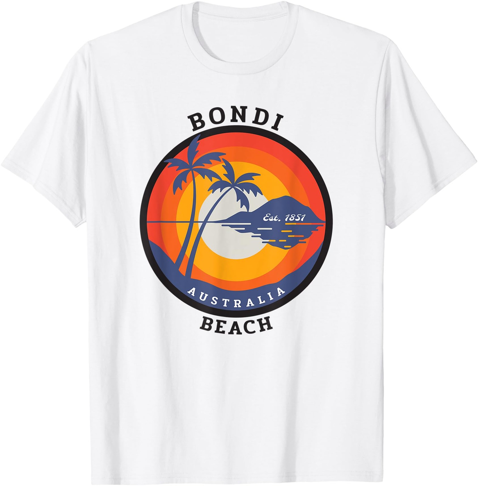 Retro Cool Bondi Beach Australia Beaches Vintage Novelty T-Shirt gallery