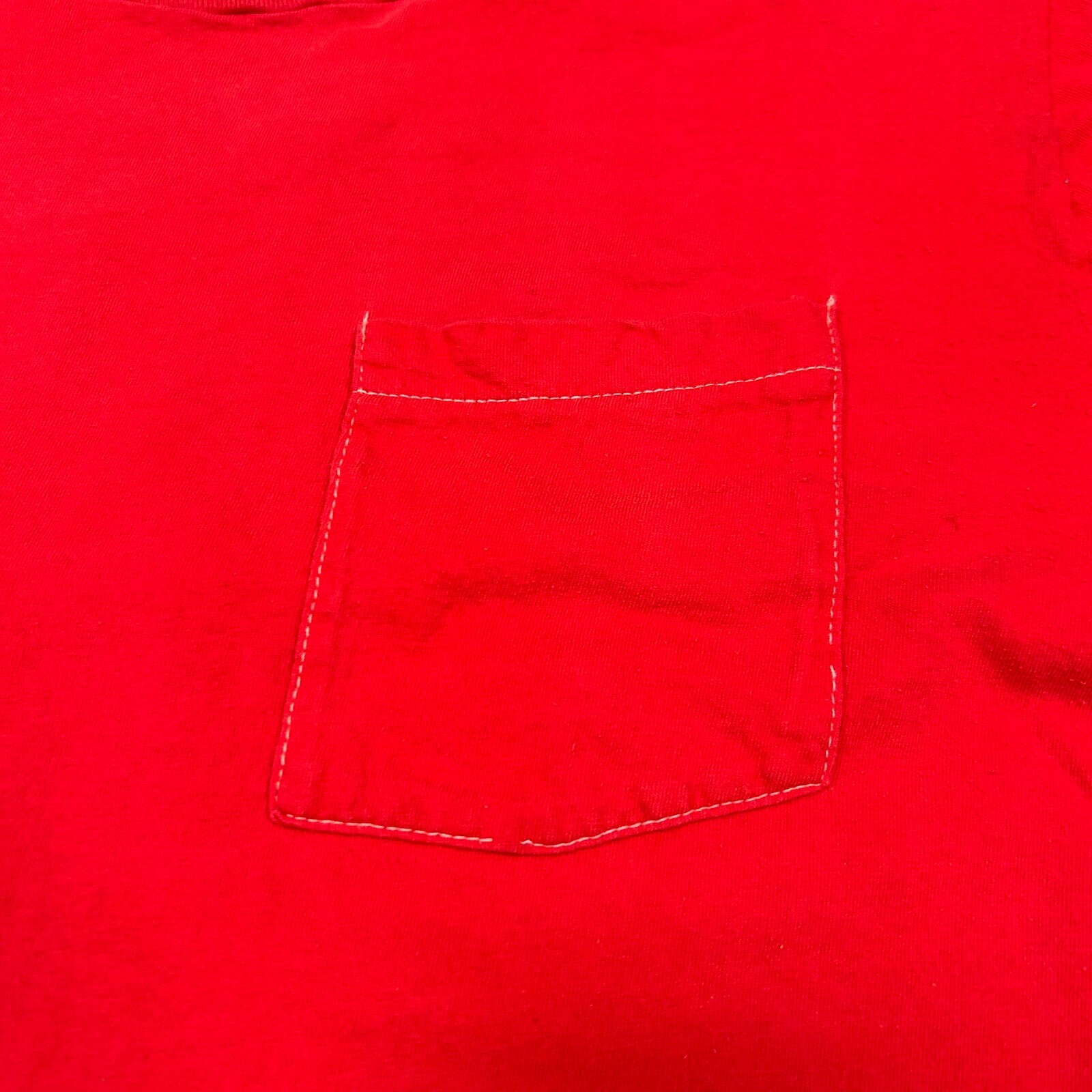 Vintage Fruit Of Loom Pocket T-SHIRT Mens Size XL Single Stitch Made In USA gallery