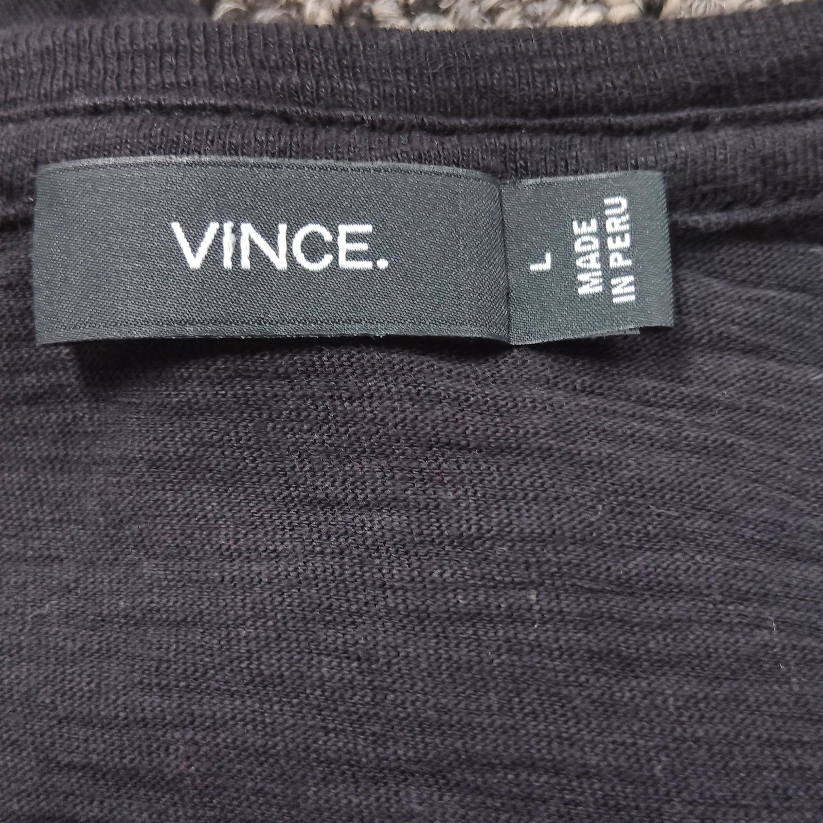 Vince Shirt Mens Large Gray Crewneck Cotton Short Sleeve Tee Solid FLAW gallery
