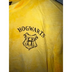Cakeworthy Harry Potter Hufflepuff Tie Dye Long Sleeve Shirt Yellow Mens Small