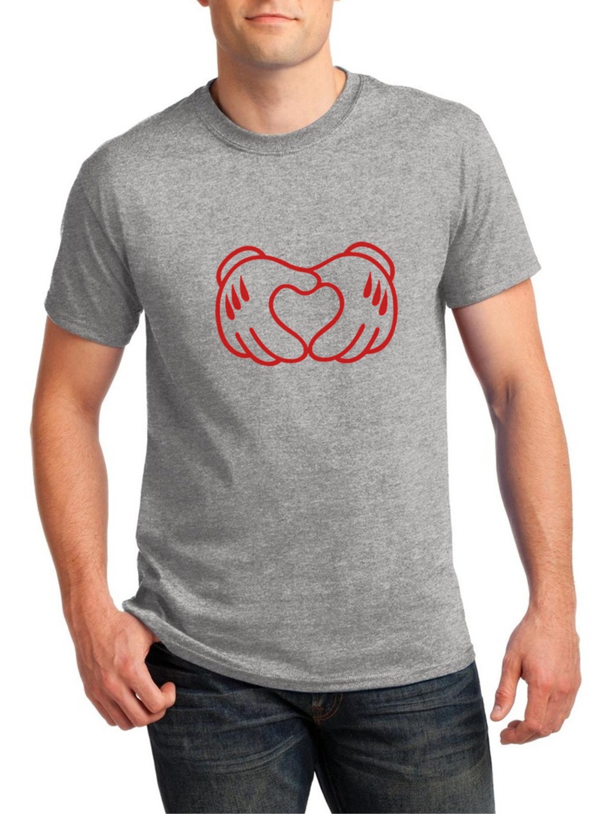 Mens Heart Hands Love Shirt Valentines Day Gift Anniversary Couples Romantic Tee gallery