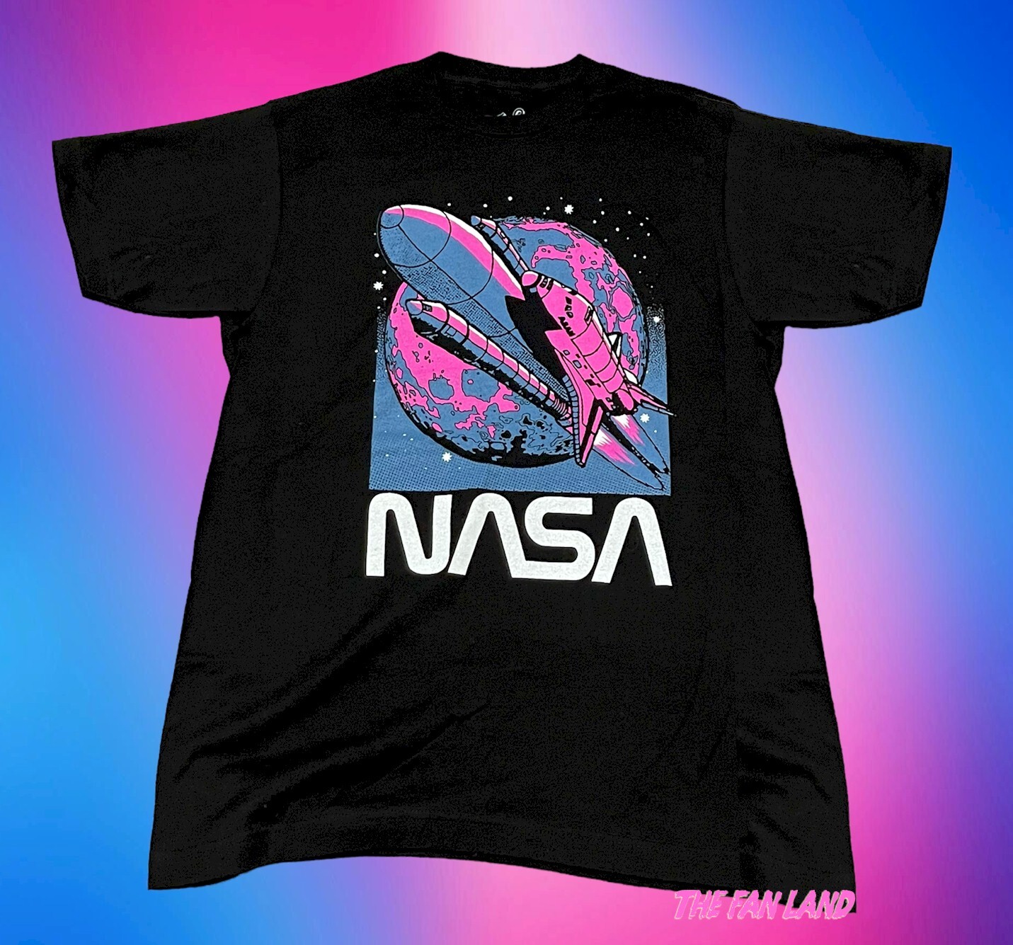New NASA Space Explore Black Vintage Throwback Classic Mens T-Shirt gallery