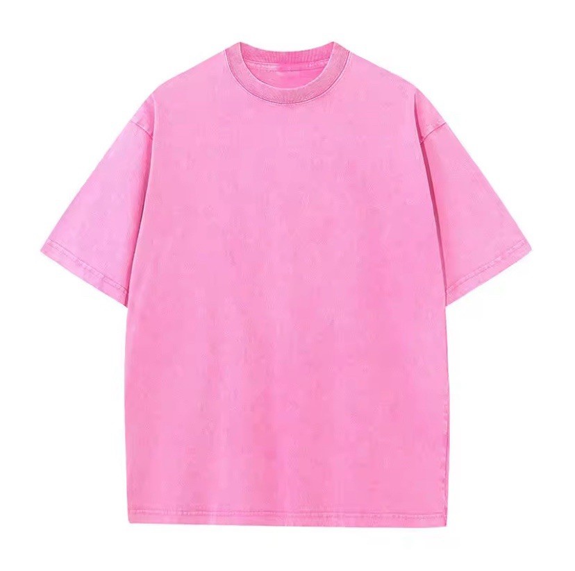 American Style Retro Heavyweight Solid Color Short Sleeved T-shirt Sizes S-XXL gallery