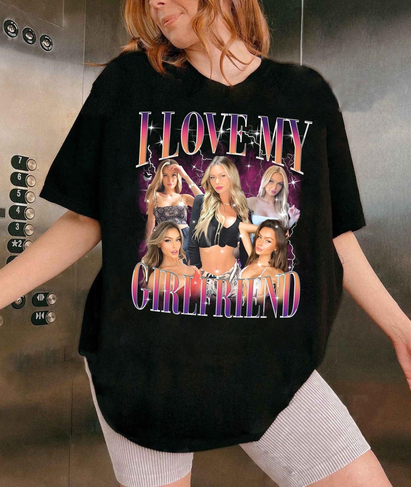 Custom Girlfriend Vintage Retro Bootleg Photo Shirt Valentine Gift Her gallery
