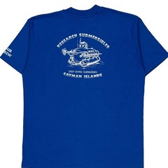 Research Submersibles Hanes Single Stitch T-Shirt – XL Blue Cotton Blend