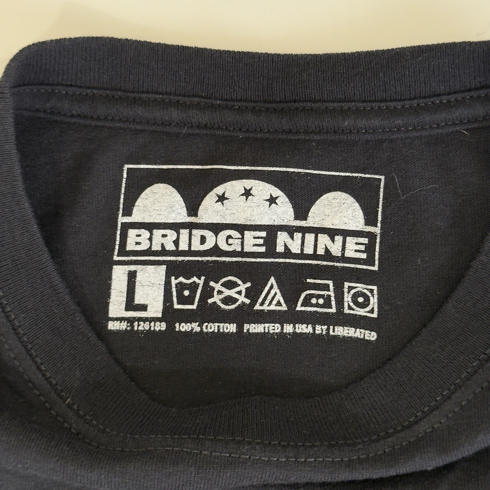No Warning NWC Punk Band Bridge Nine Records Double Sided Graphic T Shirt L NWOT gallery