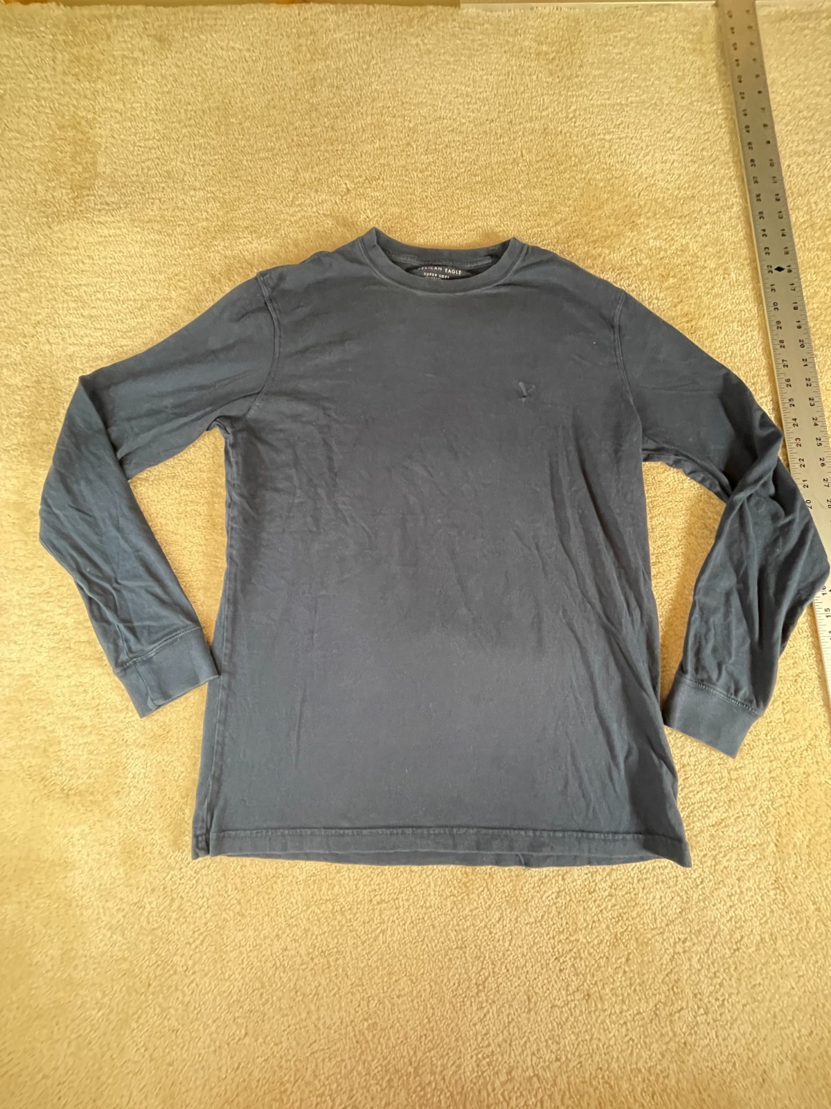 American Eagle Super Soft Long Sleeve T Shirt Mens MT Medium Tall Blue Crew Neck gallery