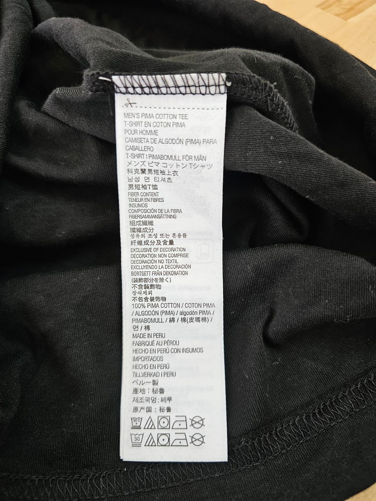 L / LARGE - BLACK - Kirkland Signature Men's 100% Pima Cotton T-Shirt Tee gallery