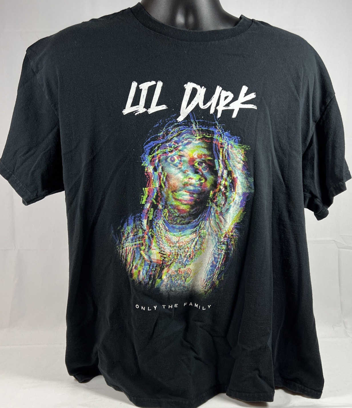 Lil Durk Shirt Mens XL Black Blue Rap Hip Hop Music Concert OTF Only Family