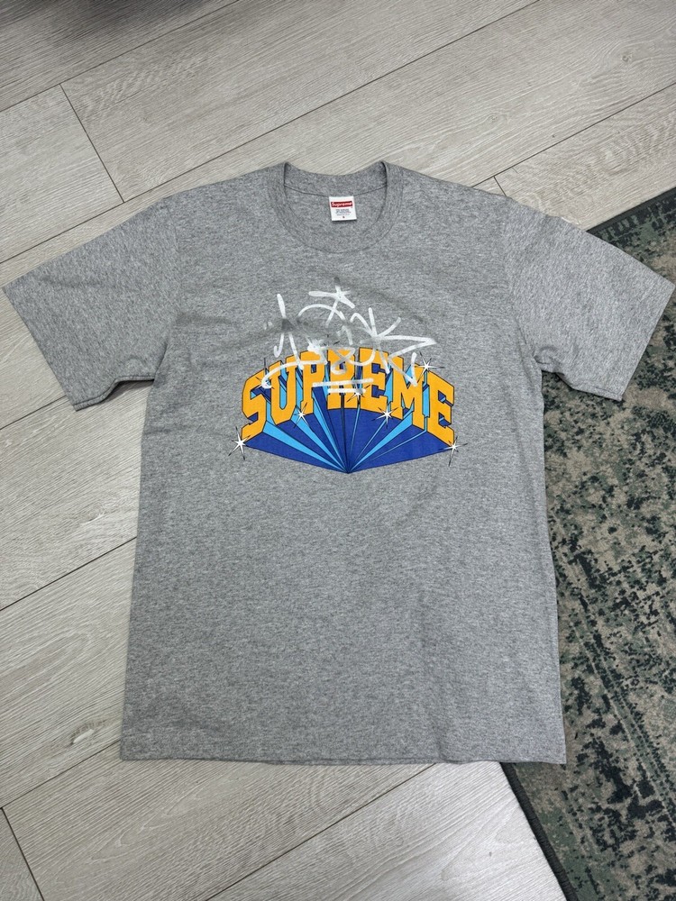 SUPREME x IRAK Arc Tee | Grey | Size Small/S | Tops Tshirts 100% Authentic