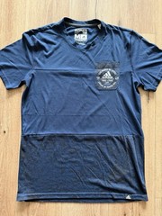 adidas Ultimate Tee Navy Blue Polyester Cotton Logo Crew Neck Men’s T-Shirt Siz…