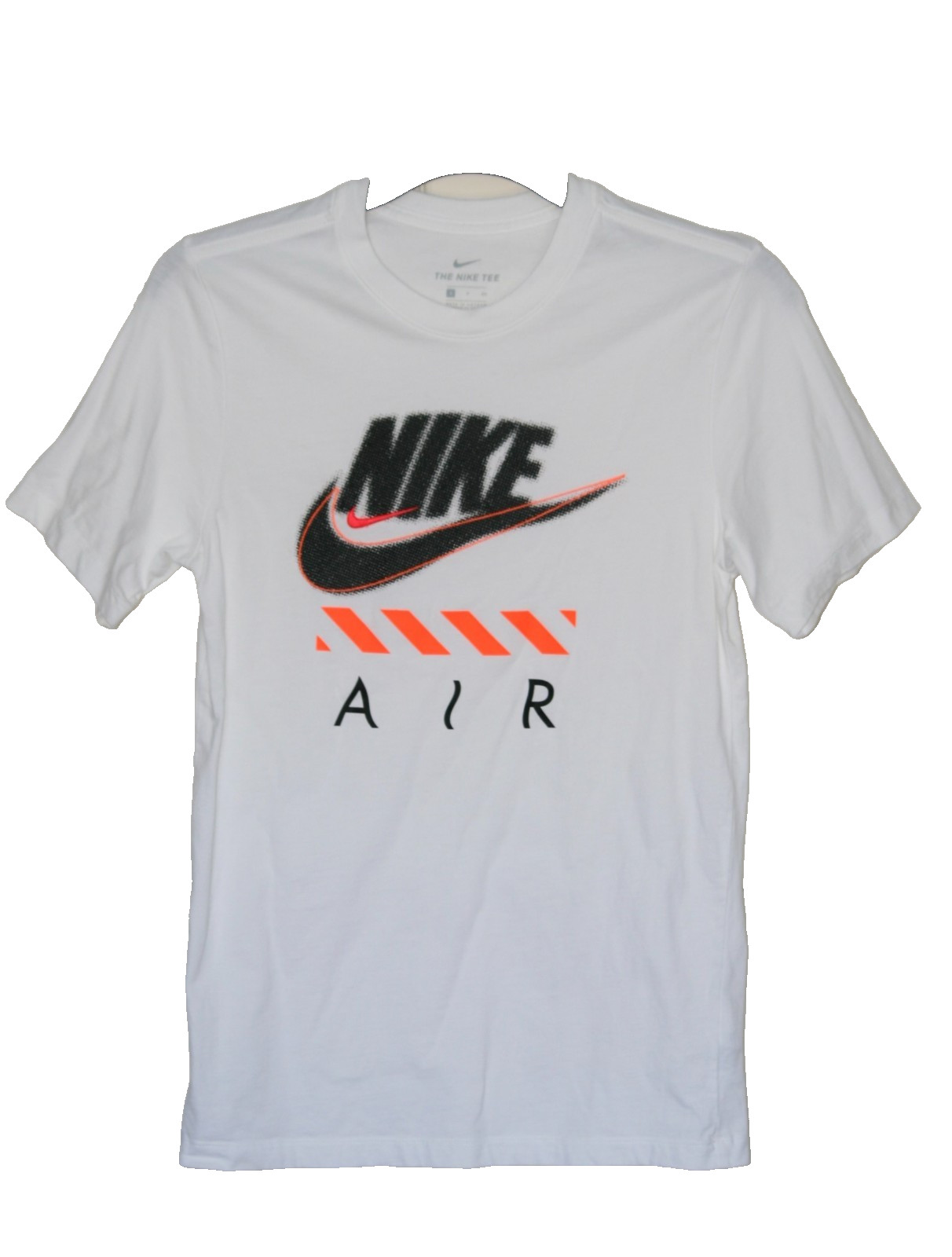 Nike Air Graphic Tee Shirt White Black Orange Size Small 100% Cotton ShortSleeve gallery
