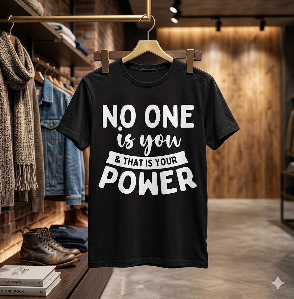 No One Is You & That Is Your Power - Uplifting Motivational T-Shirt - H086 gallery