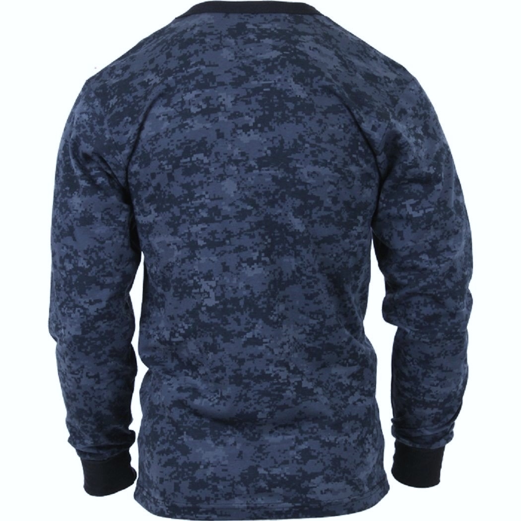 US Navy KICKING ASS Since 1775 Long Sleeve Blue Digital Camo T-Shirt USN Veteran gallery