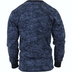 US Navy KICKING ASS Since 1775 Long Sleeve Blue Digital Camo T-Shirt USN Veteran