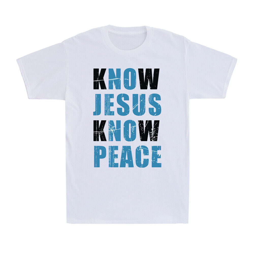 No Jesus No Peace Shirt Funny Christian Faith Religious Vintage Men's T-Shirt gallery