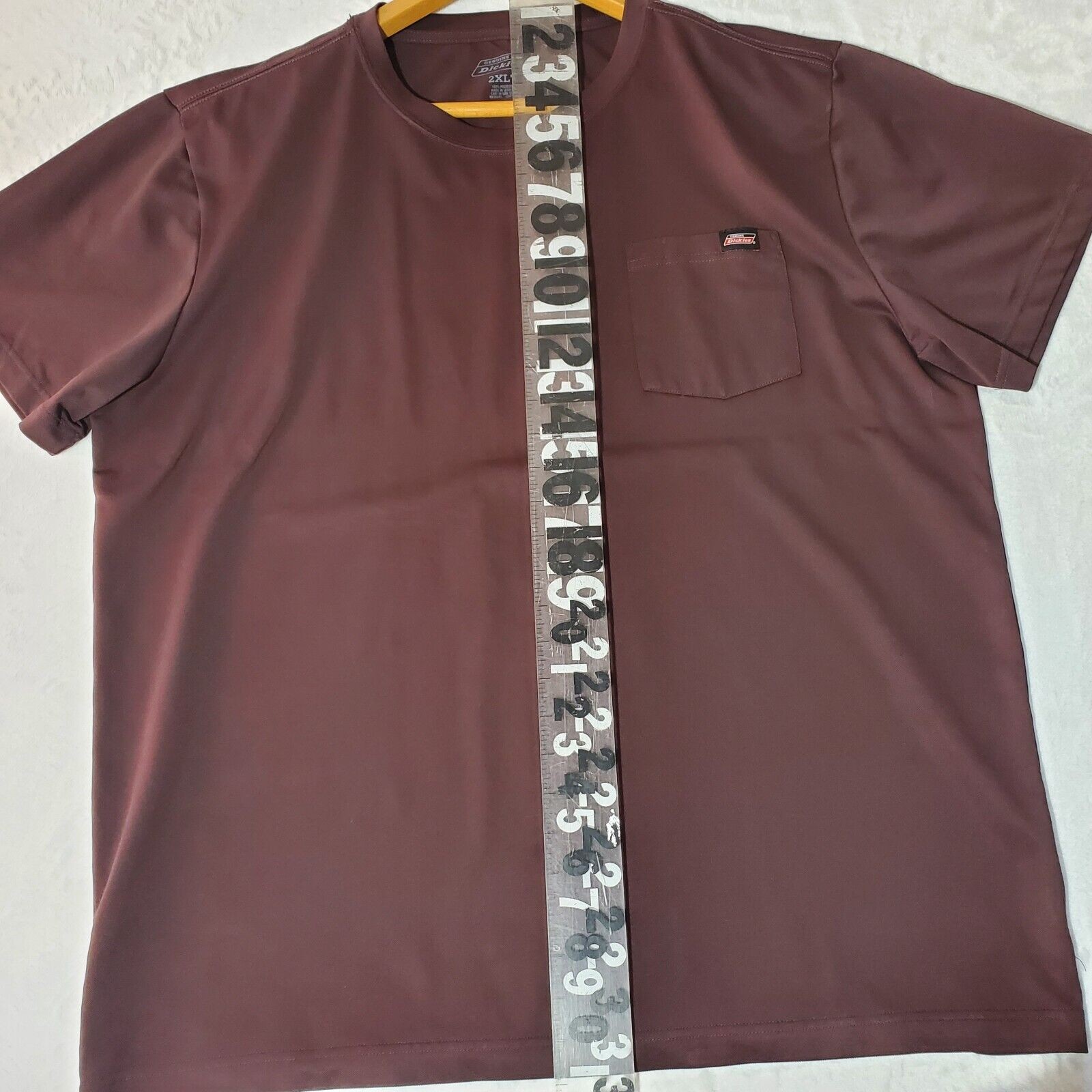 Genuine Dickies T-Shirt Men's 2XLT Brown Pocket Short Sleeve Work Tee gallery