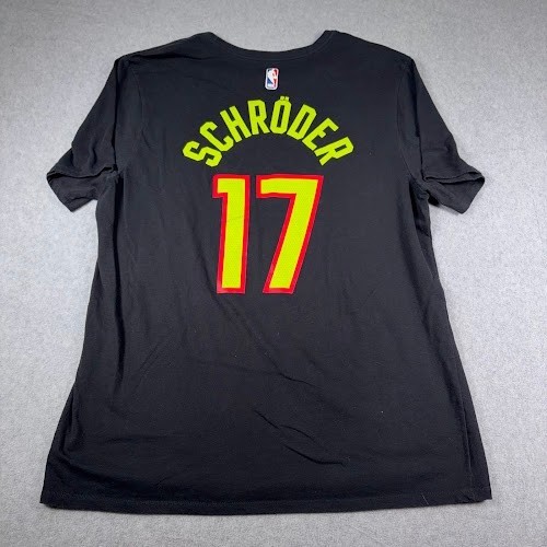 Atlanta Hawks Shirt Mens XL Dennis Schroder 17 Nike Dri-FIT Black NBA gallery