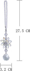 H&D HYALINE & DORA Clear Hanging Crystal Ball Prisms Flower Fengshui Ornament Su