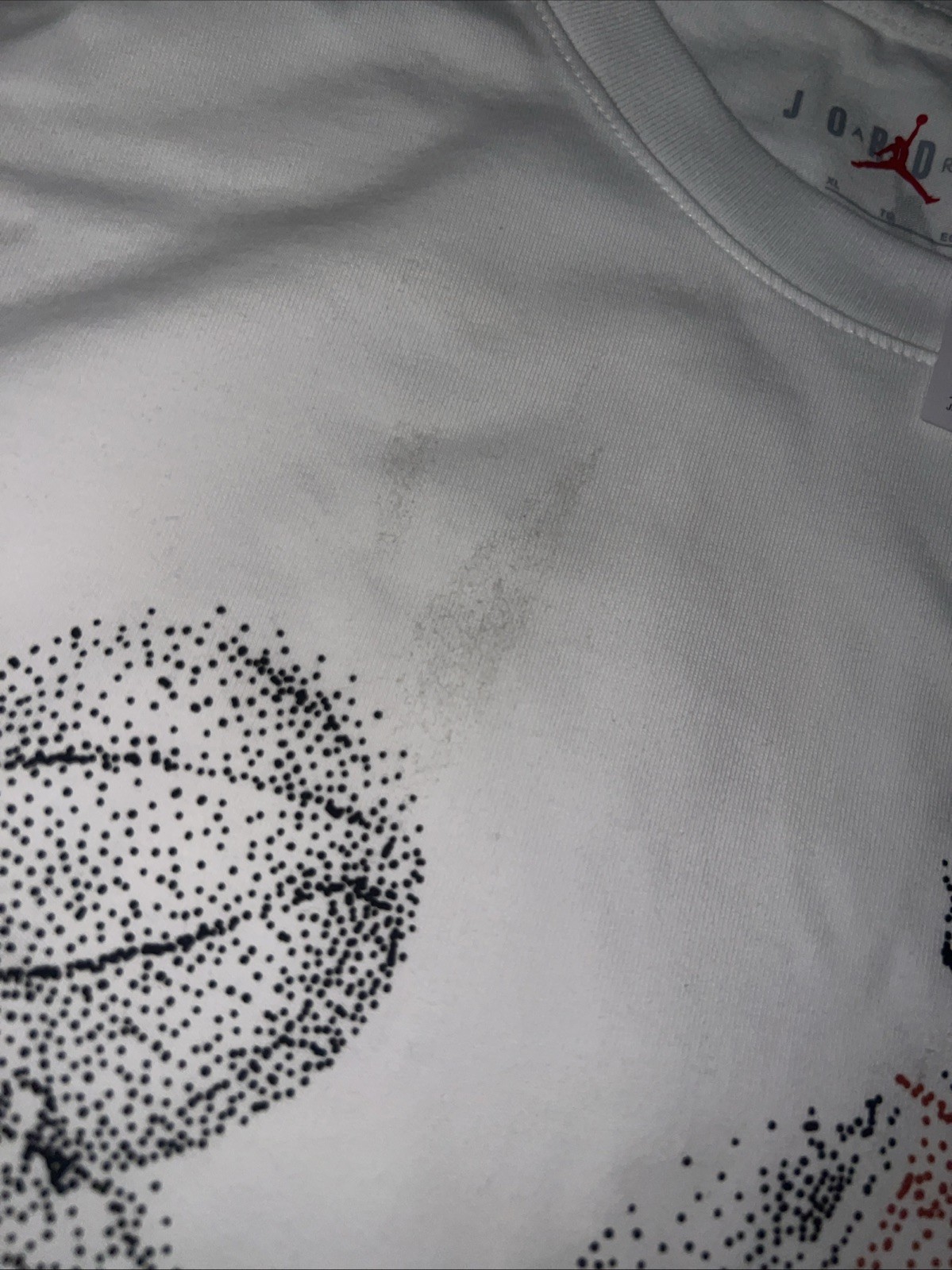 Nike Jordan Dot Graphic Jumpman Men's White T-Shirt Sz XL FZ1936-100 Bred gallery