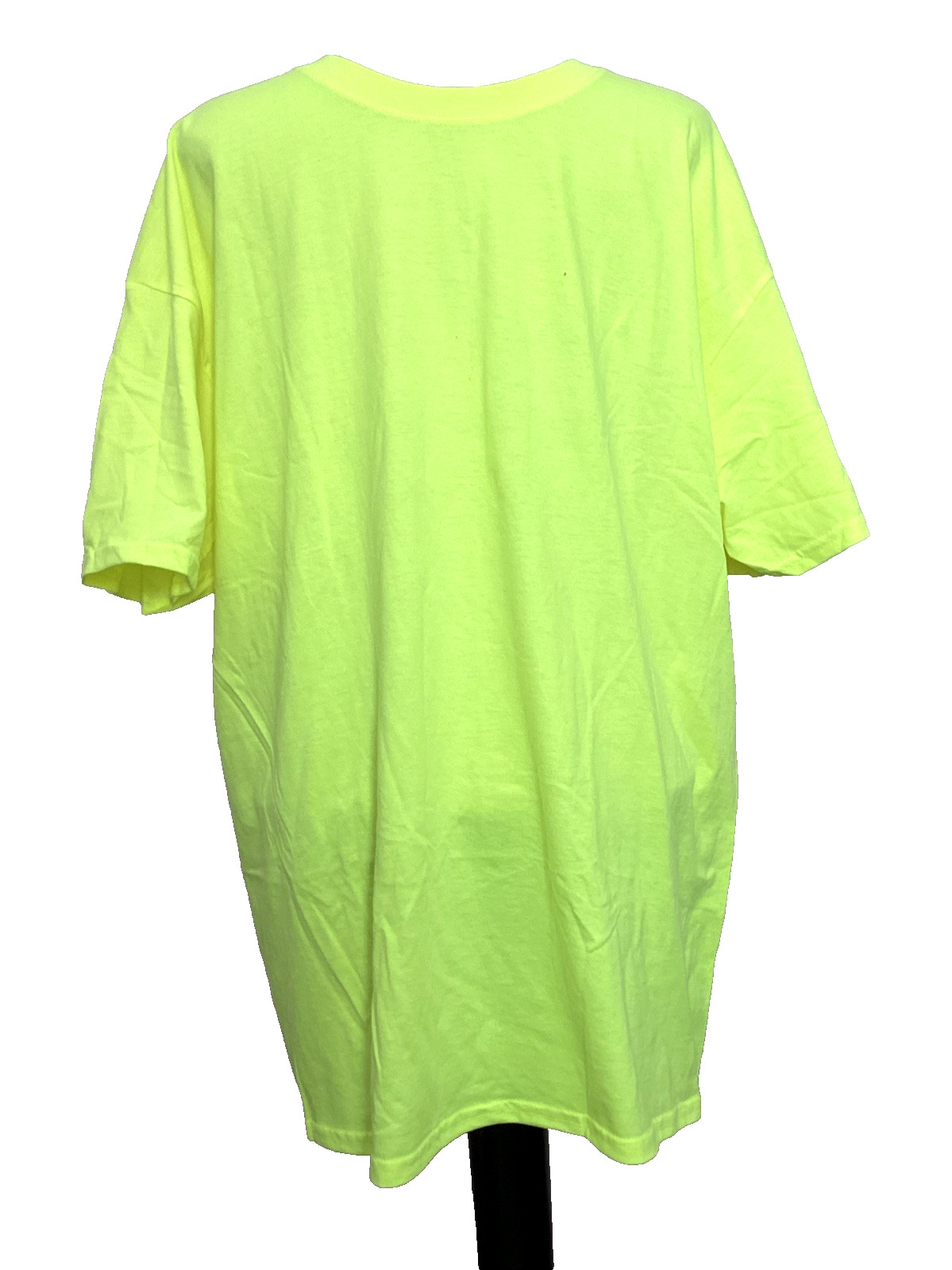 ATHLETIC WORKS Breathable Acid Yellow Short Sleeve Crew Neck T-Shirt Sz XL*