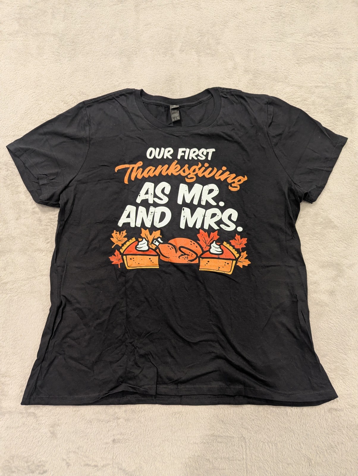 Gildan Thanksgiving T-shirt Newly Wed Version. gallery