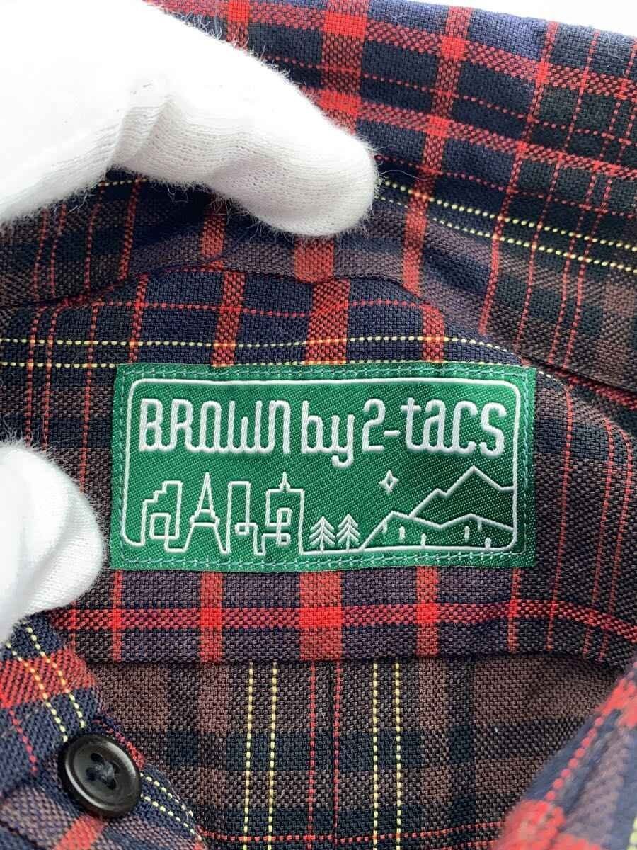BROWN by 2 tacs Wool Nylon Heavy Oxford XL Wool RED Plaid B30 S001 gallery