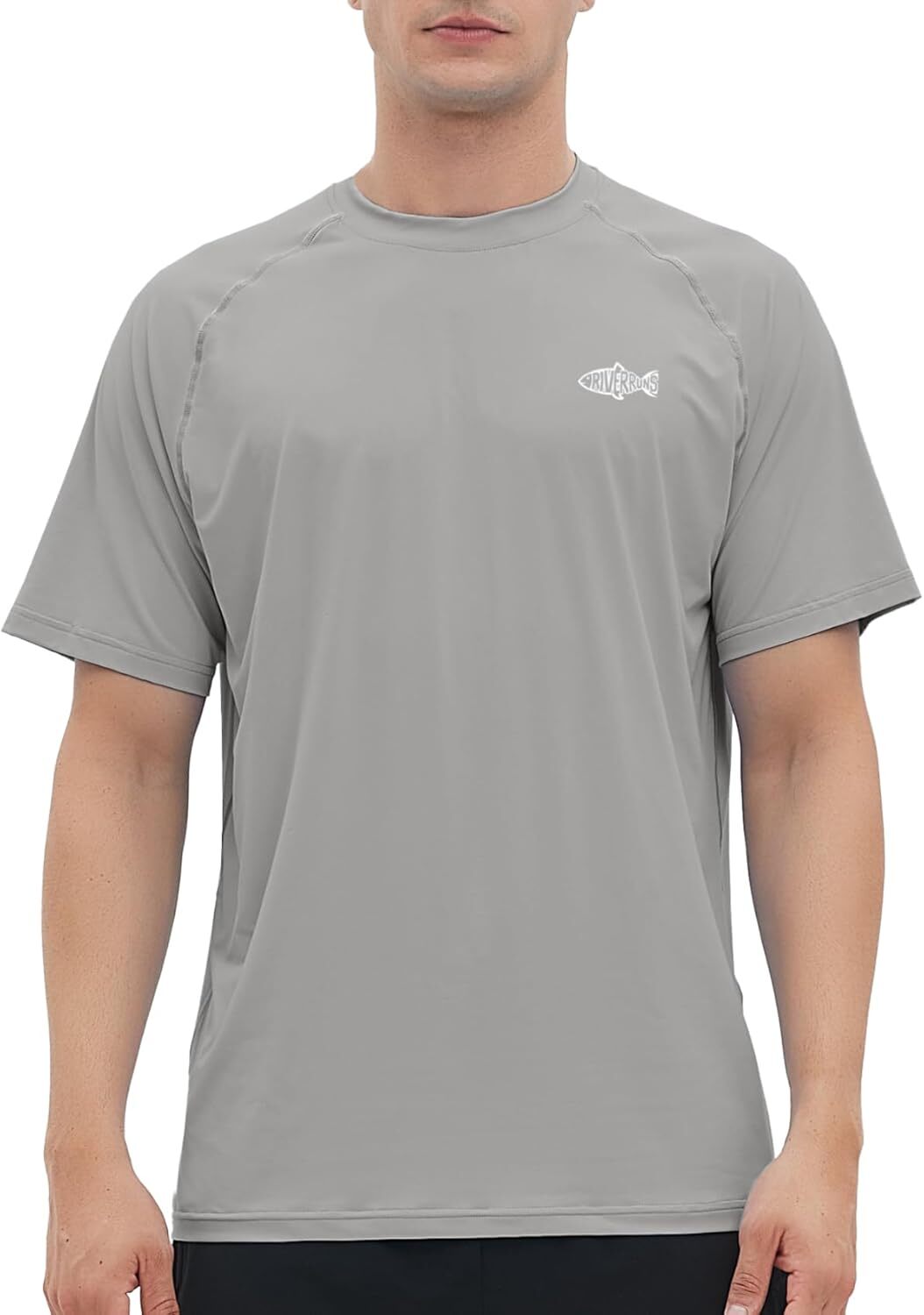 Men's Rash Guard Short Sleeve UPF 50 Quick Dry Sun Protection Fishing T Shirt gallery