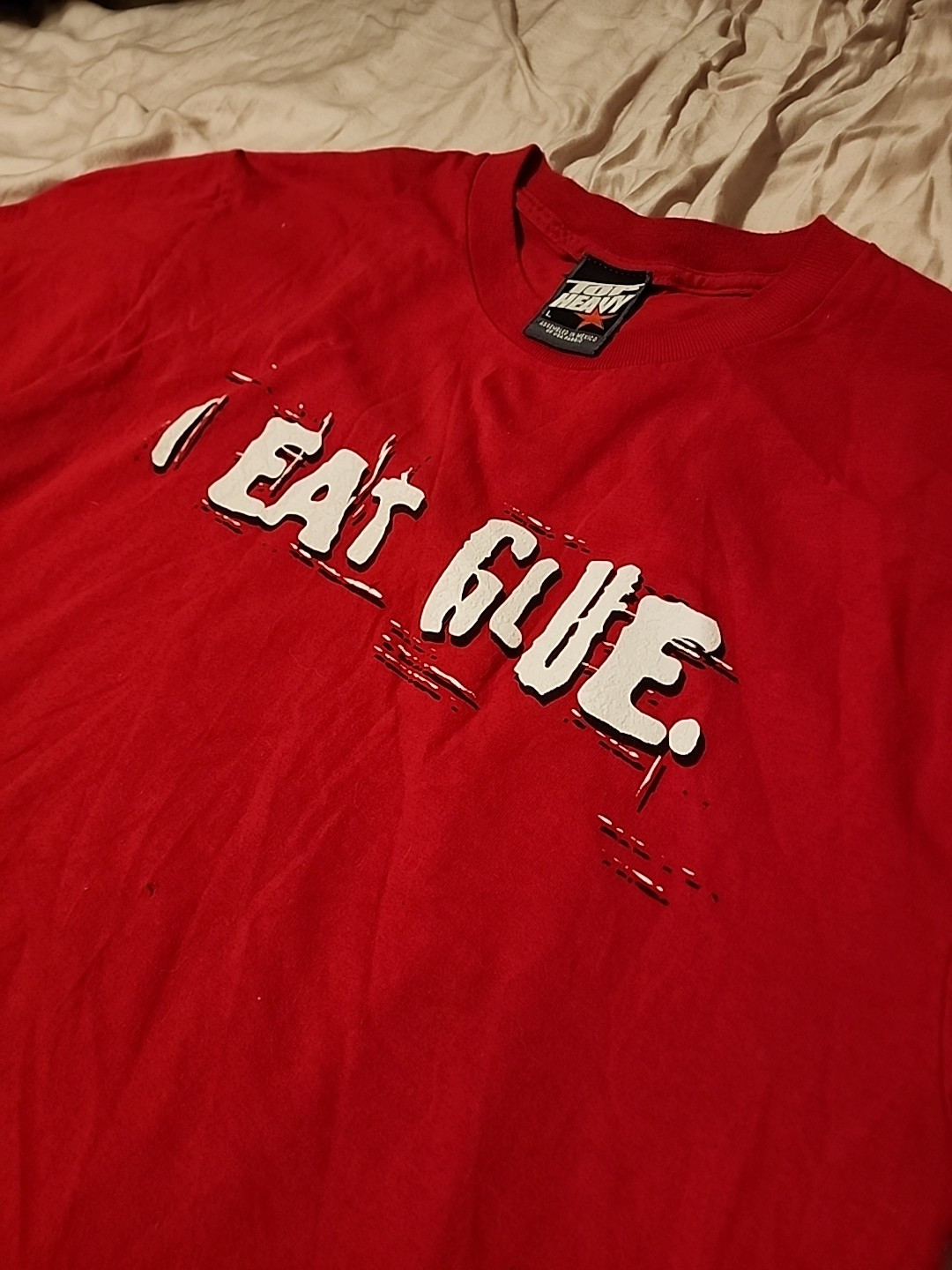 Vtg 2001 "I Eat Glue" Y2K T-Shirt (Measurements In Description) gallery