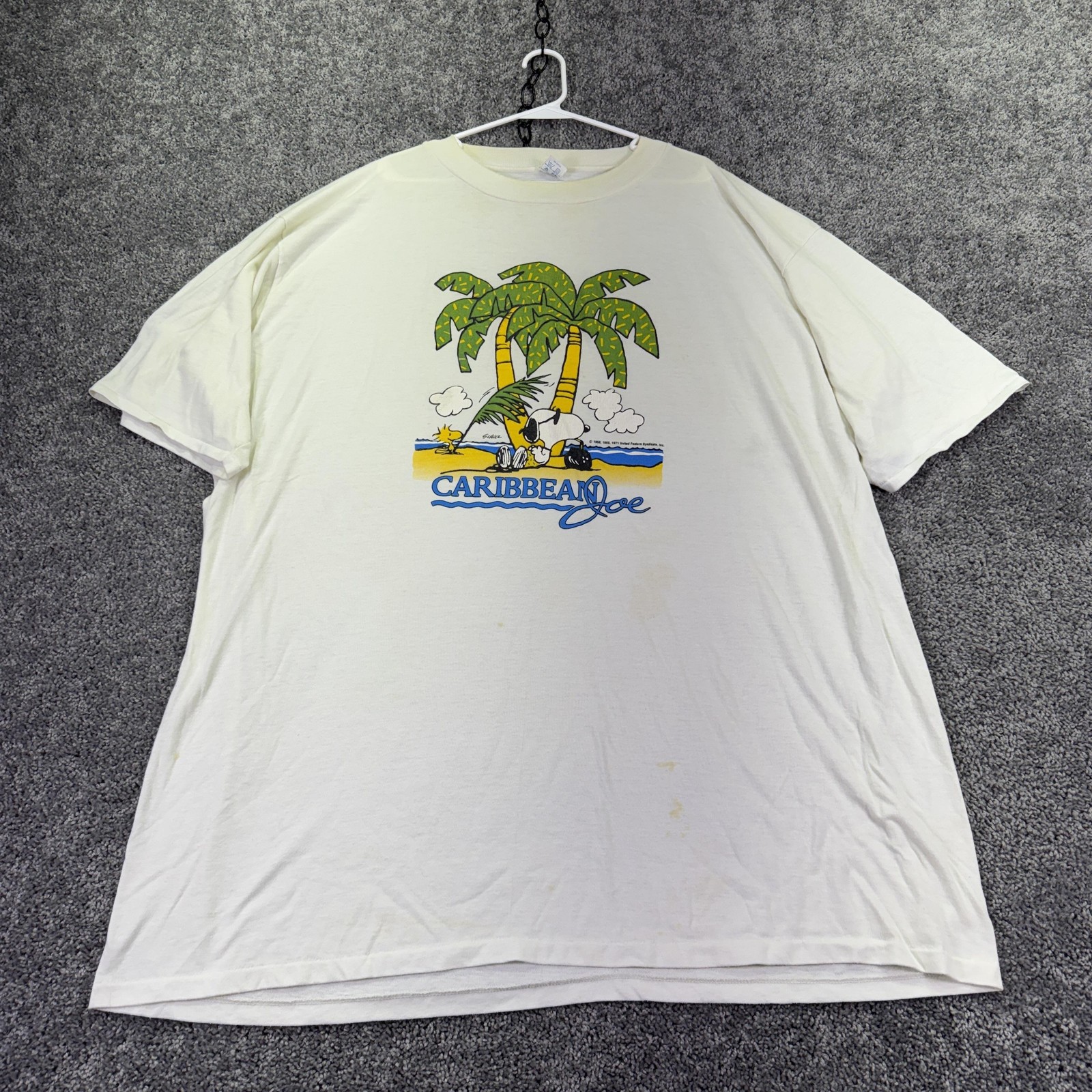 Vintage Artex Snoopy Caribbean Joe Shirt Mens One Size White Graphic Tee gallery