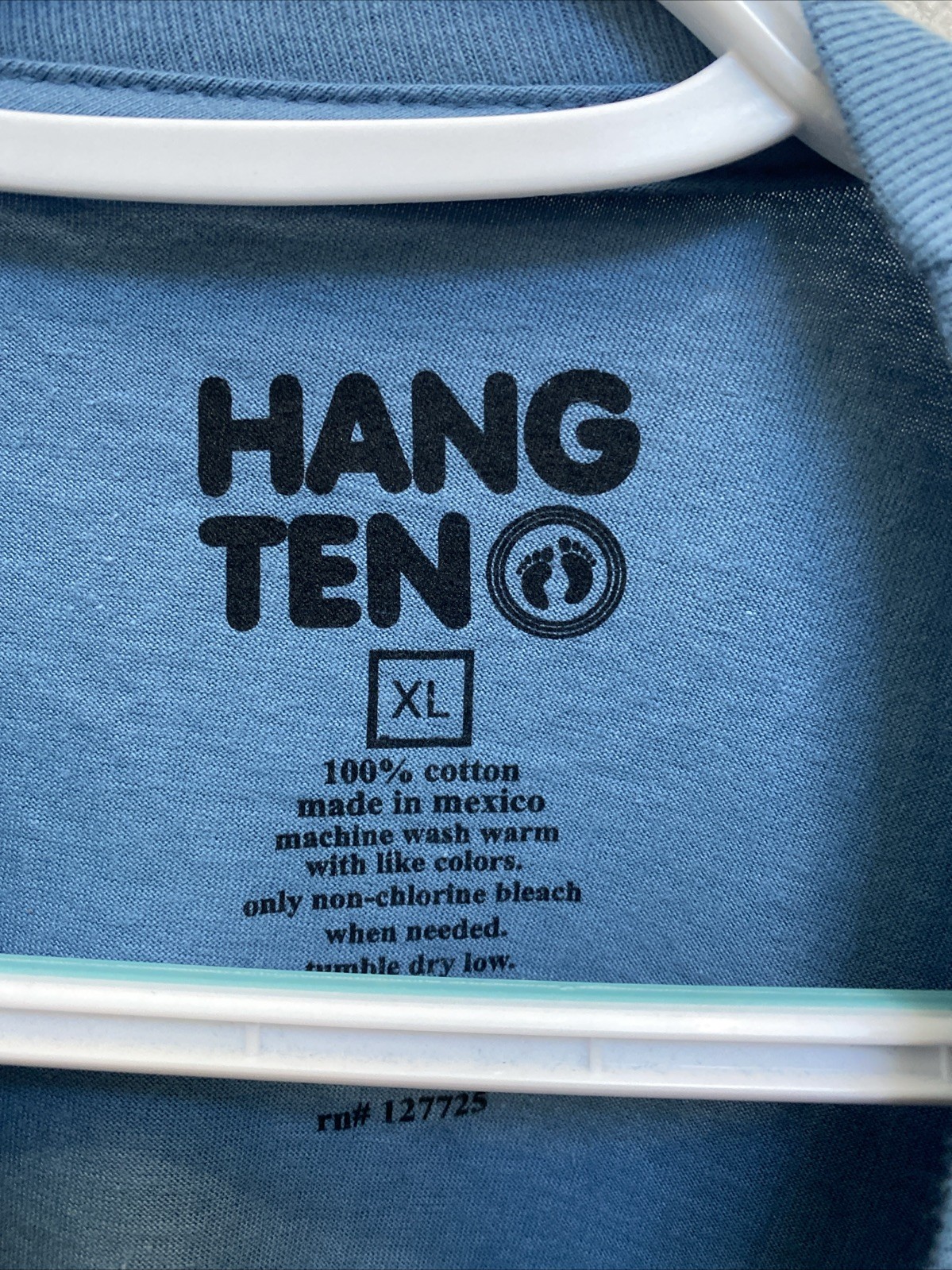 Hang Ten Men's XL Short Sleeve Crew Neck T-Shirt Blue Cotton Surf NWT gallery