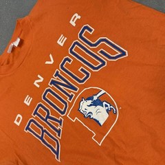 Vintage Denver Broncos Single Stitch Orange Logo T Shirt Mens L Made In USA