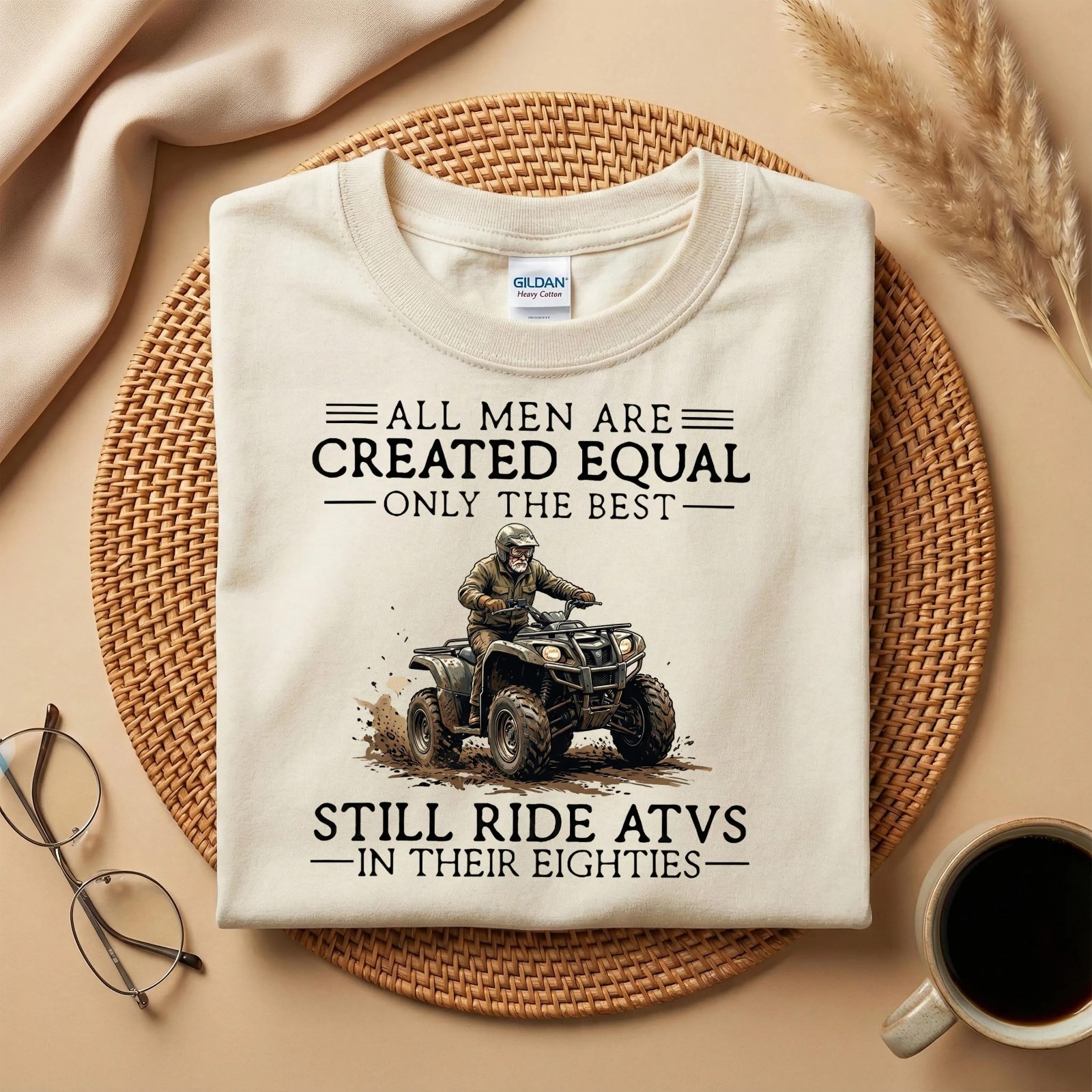 Funny ATV Grandpa Shirt, Rustic off Road Adventure Gift T-Shirt