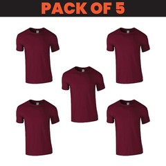 Pack 5 & 3 Gildan Ringspun T-Shirt Plain Softstyle Wear stag do hen Unisex GD001