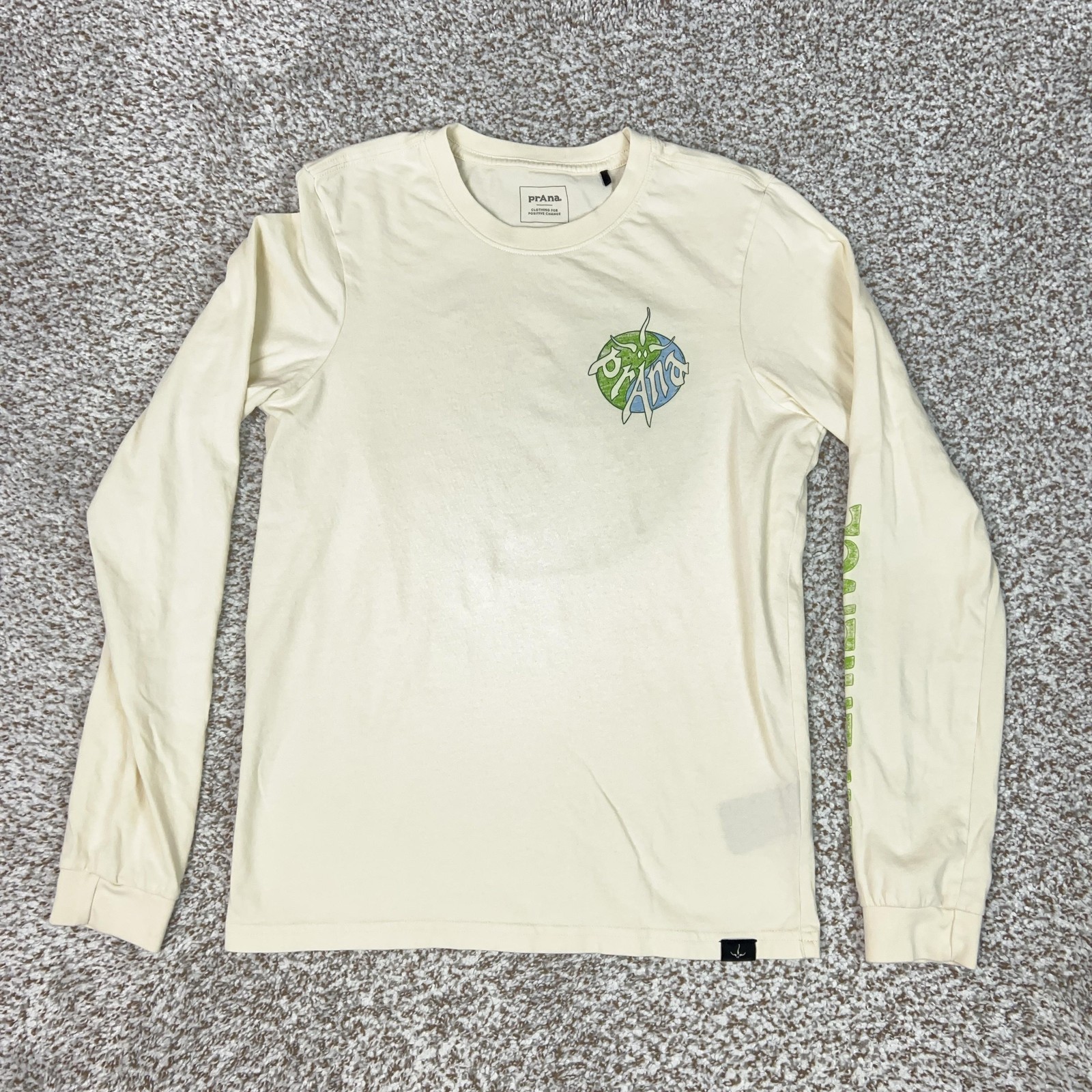 Prana Shirt Mens 2XS Beige Long Sleeve Graphic Tee Nature Hiking Outdoors Casual gallery