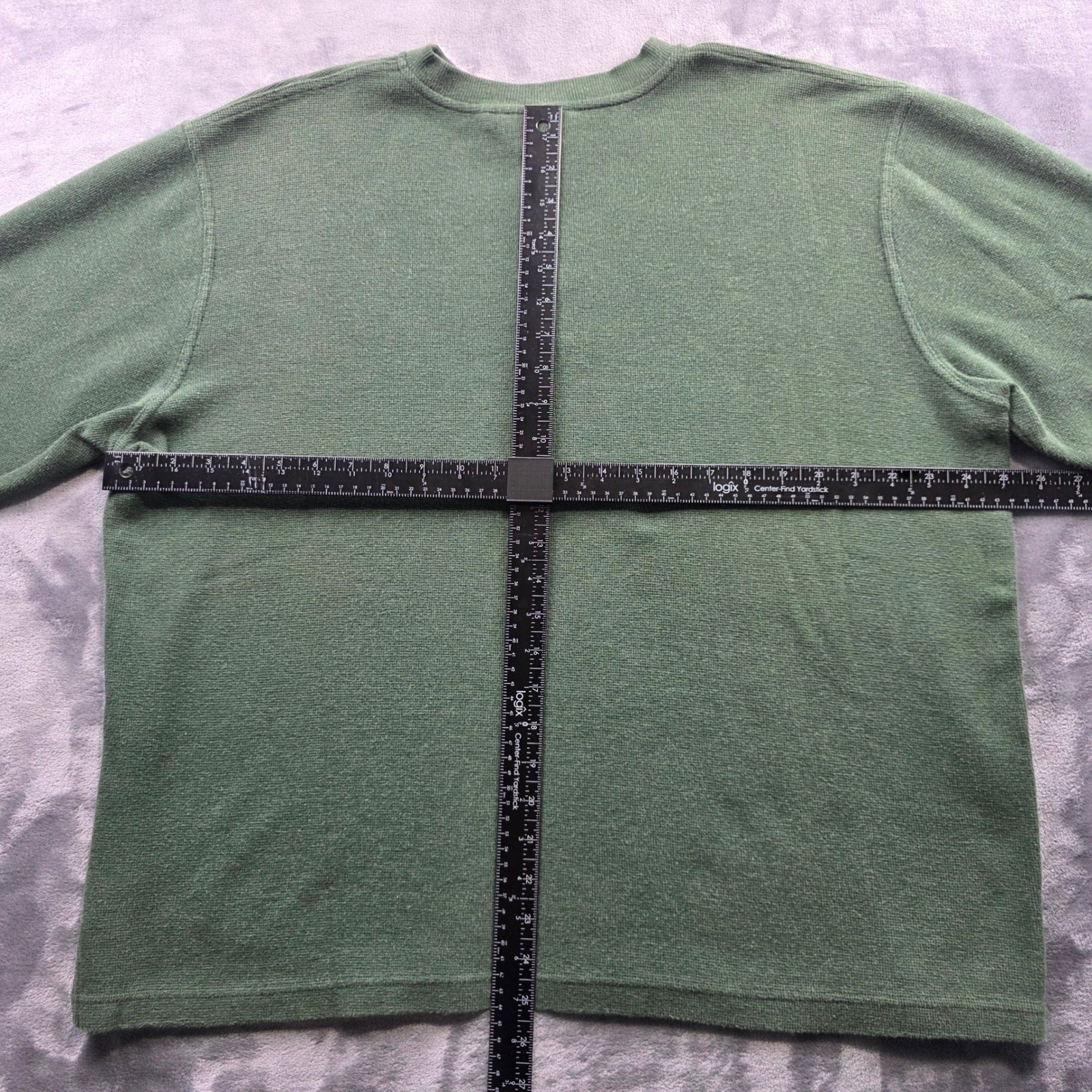 L.L. Bean Henley Shirt XL Green Mens Regular Fit Cotton Waffle Thermal Outdoor gallery