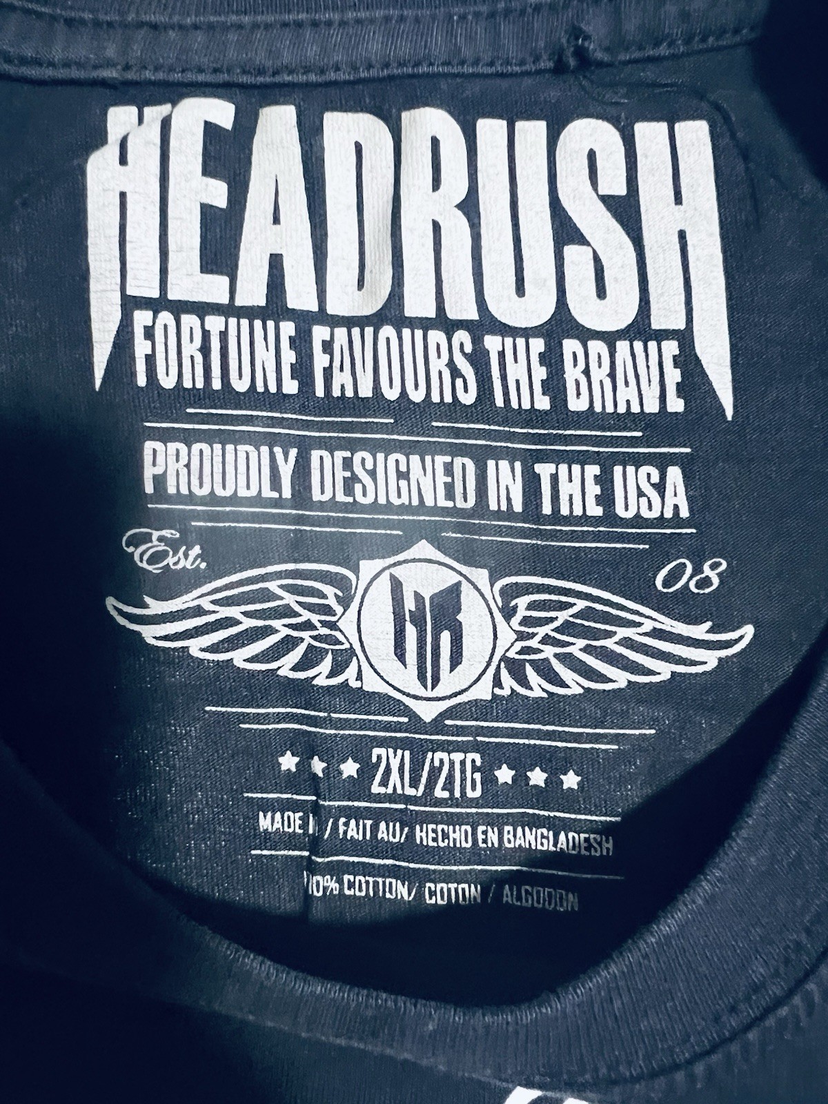 Authentic Head Rush Boxer & Knive Tshirt Men's 2XL Black Graphic Print Short SLV gallery