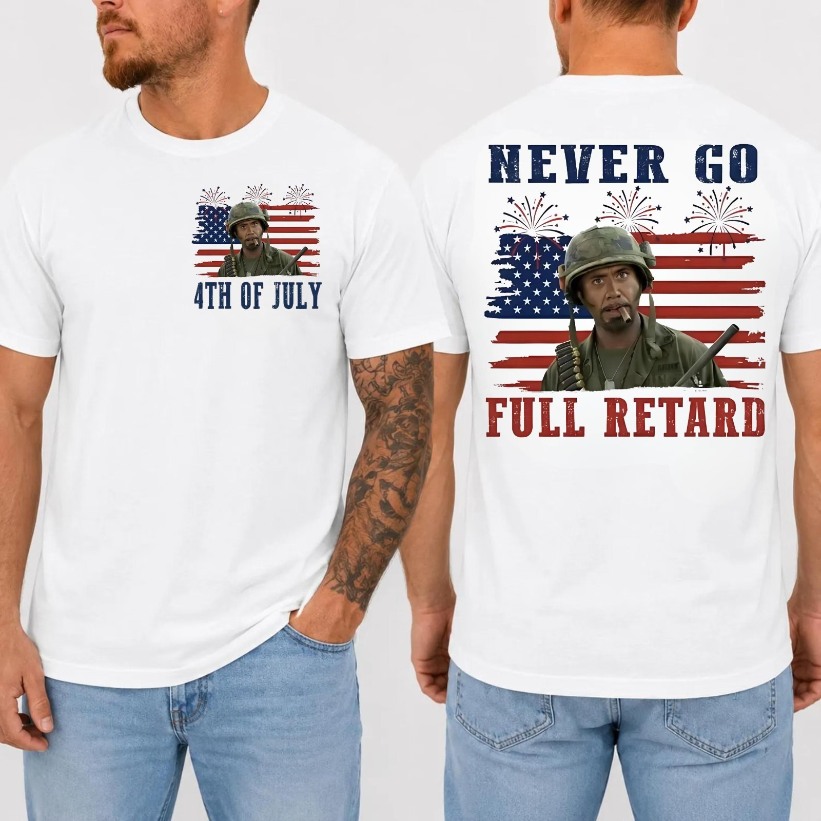 Never Go Full R*t*rd 4th of July Shirt, Vintage Independence Day Gift gallery