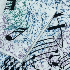 Vintage 90s Harmony Music Notes All Over Print Shirt Mens Small Graphic Art 80s