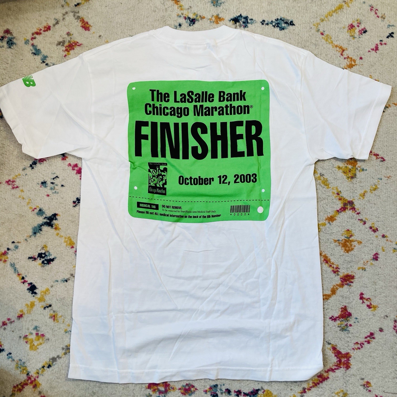 VTG NEW BALANCE 2003 Official Chicago Marathon Finishers Tshirt MEDIUM New Tags gallery