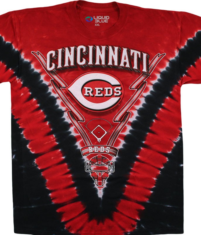 Cincinnati Reds V Tie-Dye T-Shirt — Grateful Dead Collab Style Officially Licens